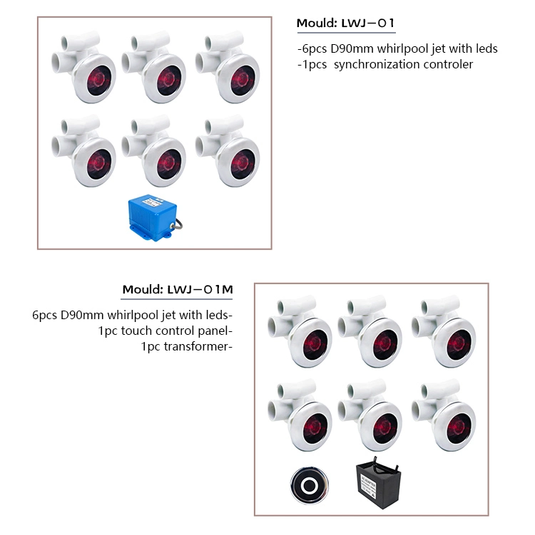 Proway Whirlpool Bathtub System (Included Hydro Pump, Jets, Air Control, Suction, Big Plug, Small Plug, 90 Degree Elbow, Y Shape Joint etc) (Whirlpool Kits 68)