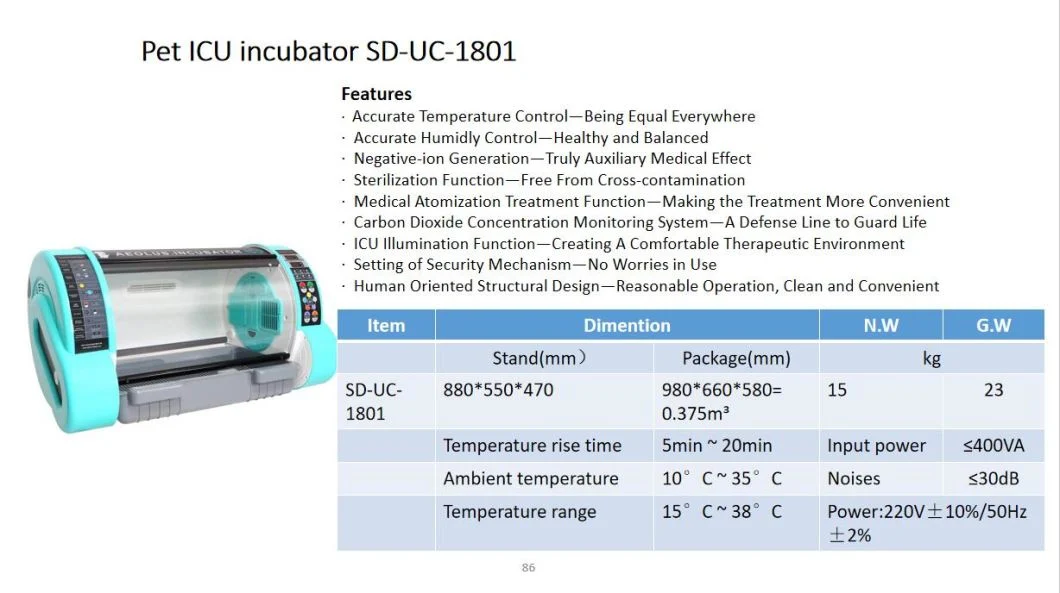 China Factory Pet ICU-Baby Pet Incubator with High Quality